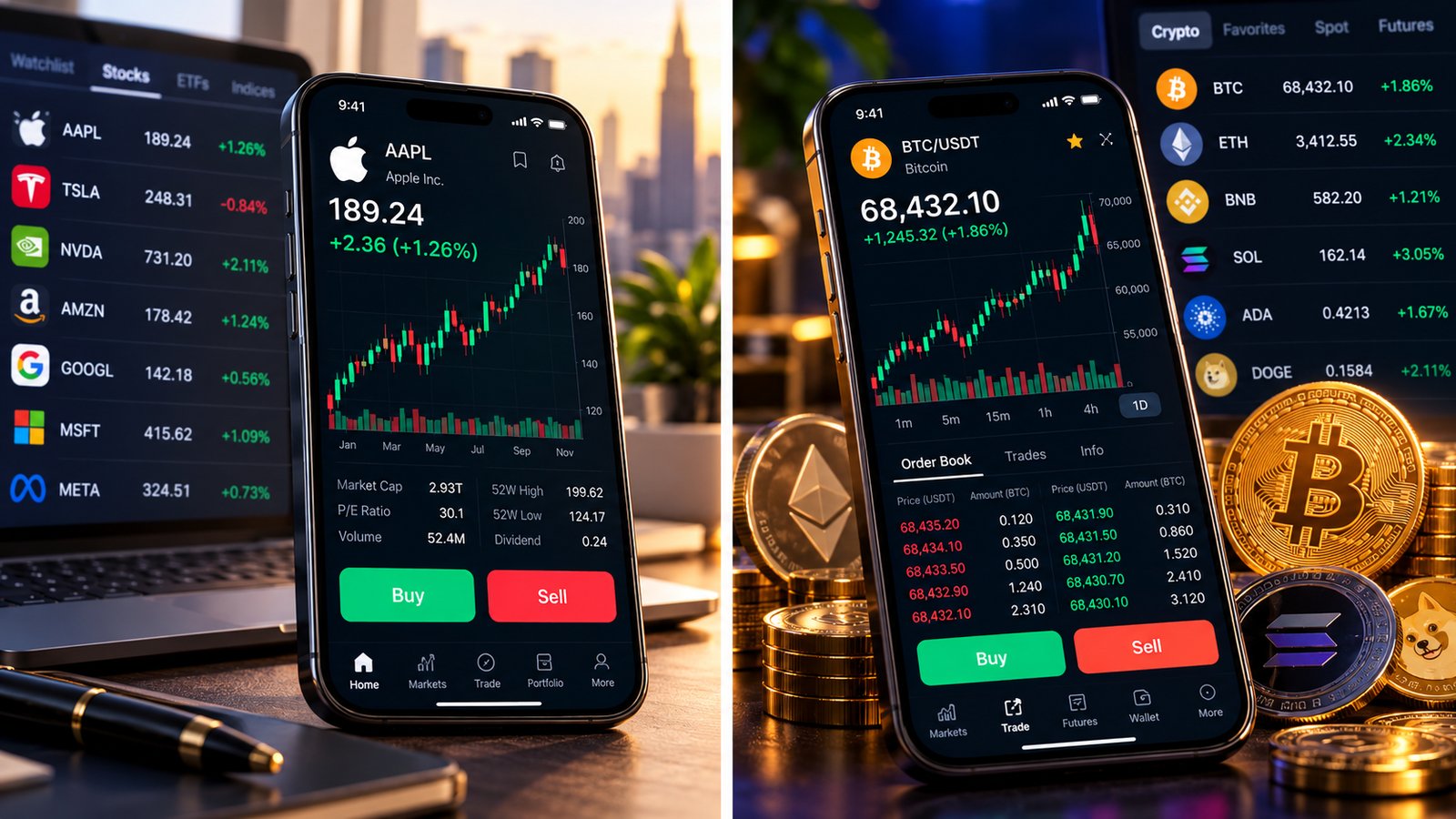 Aurevance — desktop and mobile trading terminal